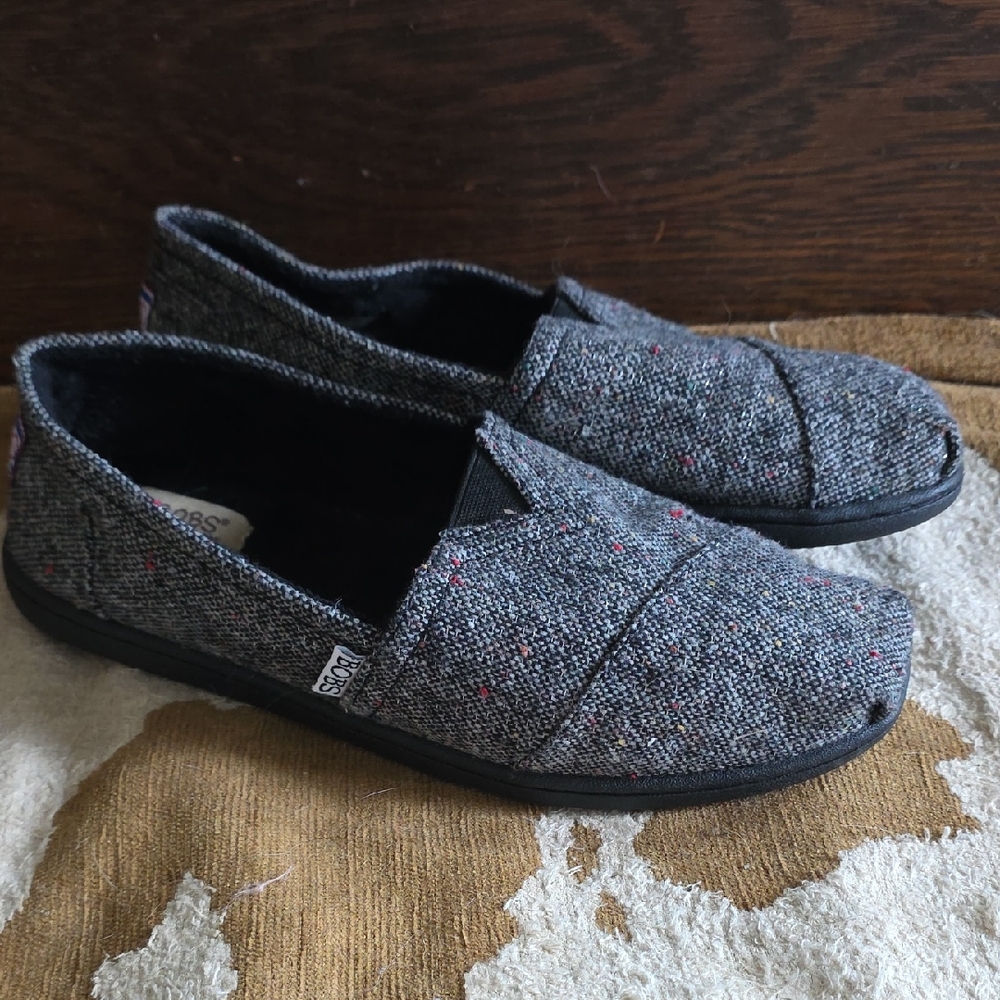 BOBS from Skechers Black and Gray Slip-Ons